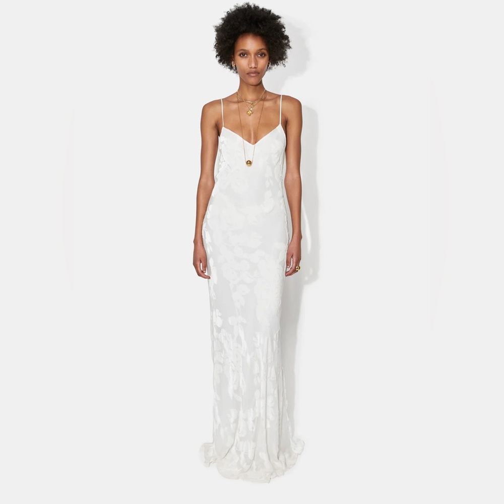 NWT Galvan London Frida Velvet Devoré Gown